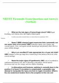 NREMT PARAMEDIC REVIEW EXAM Questions And Answers 100% Correct!!!