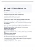 RD Exam – CDRE Questions and Answers