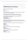 CDRE Nutrition Care Exam 2024 Questions and Answers