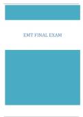EMT Final Exam 2024 (Questions and Answers), Exams of Nursing