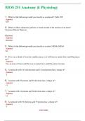 BIOS 251 Exam Anatomy & Physiology (Latest 2024 / 2025) Questions & Answers with rationales