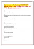 Component 1: Preliminary NREMT-EMT/  EXAM QUESTIONS (72 Questions) Only the  1 st 30 Questions answered/ 1