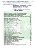 Test-Bank for Fundamentals of Nursing 10th Edition = Taylor 2023/2024 , 9781975168155 | Chapter 1-47 | Complete Questions and Answers A+ 