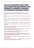 GALLUP COACHING TEST PREP 2024 COMPLETE QUESTIONS AND CORRECT ANSWERS VERIFIED BY EXPERTS TOPSCORE PASS!!!