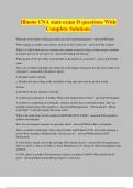 Illinois CNA state exam D questions With Complete Solutions