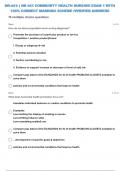 NR-441: | NR 441 NUR 441 PUBLIC HEALTH EXAM 1 KEY POINTS QUESTIONS & ANSWERS