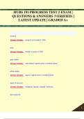 HUBS 191 PROGRESS TEST 2 EXAM |  QUESTIONS & ANSWERS (VERIFIED) |  LATEST UPDATE | GRADED A+HUBS 191 PROGRESS TEST 2 EXAM |  QUESTIONS & ANSWERS (VERIFIED) |  LATEST UPDATE | GRADED A+