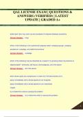 QAL LICENSE EXAM | QUESTIONS &  ANSWERS (VERIFIED) | LATEST  UPDATE | GRADED A+QAL LICENSE EXAM | QUESTIONS &  ANSWERS (VERIFIED) | LATEST  UPDATE | GRADED A+