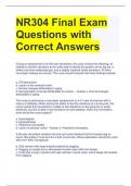 Bundle For NR304 Final Exam Questions with Correct Answers