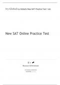 Ivy Global's New SAT Practice Test 1 set. with the New Digital Format (Current 1600 Format, 2023/2024-Present) With Questions , Answers & Answer Explanations | 100% Correct | Verified by Experts