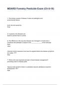 MDARD Forestry Pesticide Exam (Ch 6-10) questions with complete solution 