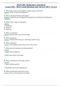 NUFT 204 - Respiratory Assessment (Latest 2023 - 2024) Actual Questions and Answers 100% Correct