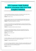 ATI Capstone Adult Medical Surgical Assessment 2024 Test With Complete Solutions