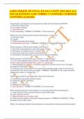 AORN PERIOP 101 FINAL EXAM LATEST 2023-2024 ALL 1OO QUESTIONS AND CORRECT ANSWERS (VERIFIED ANSWERS)/AGRADE