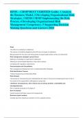 RIMS – CRMP BEST VERIFIED Guide; 1 Analyze the Business Model, 2 Developing Organizational Risk Strategies, 3 RIMS CRMP-Implementing the Risk Process, 4 Developing Organizational Risk Management Competency, 5 Supporting Decision Making Questions and Answe