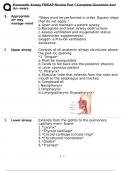 Paramedic Airway FISDAP Review Part 1 Complete Questions And Answers 