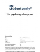 Samenvatting Het psychologisch rapport