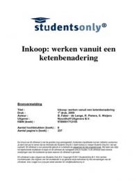 Marketing inkoop en Sales