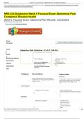 NRS 434 Subjective Week 5 Focused Exam Abdominal Pain Completed Shadow Health