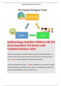 Epidemiology Statistics Midterm NR 503 Exam Questions (94 Terms) with Certified Solutions 2024