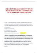 2021 ATI PN PHARMACOLOGY EXAM  REVIEW QUESTIONS AND ANSWERS  WITH RATIONALES GRADED A+