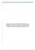 (Complete Answered) Test Bank Pharmacology A Patient-Centered Nursing Process Approach, 11th Edition by Linda E. McCuistion Chapter 1-58