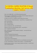 NAVEDTRA 14295B CHAPTER 15 Dental Examinations Questions And Answers with Complete Solutions