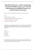 2025 Ultimate TNCC Exam 1, 2 AND 3: Comprehensive  Final Exam TEST BANK for Levels 1, 2, & 3 | Over 500  Verified Questions for GUARANTEED Success in the  Trauma Nursing Core Course Exams