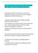 ACHE BOG PRACTICE EXAM LATEST 2024 QUESTIONS  AND CORRECT VERIFIED ANSWERS|GRADED A+ According to the ACHE's Code of Ethics, one way that  healthcare executives can avoid or minimize the negative  implications of conflict of interest is to:  a. Develop