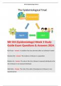 NR 503 (Epidemiology)-Week 3 Study Guide Exam Questions & Answers 2024. 