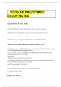 PEDS ATI PROCTORED STUDY NOTES