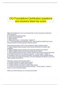   OCI Foundations Certification questions and answers latest top score.