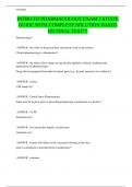 INTRO TO PHARMACOLOGY EXAM 1 STUDY GUIDE WITH COMPLETE SOLUTION BASED ON FINAL TEST!!!