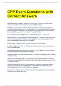 CPP Exam Questions with Correct Answers 