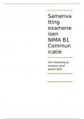 NIMA B1 Communicatie - samenvatting exameneisen