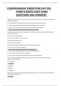 COMPREHENSIVE PREDICTOR( VATI PN) FORM B GREEN LIGHT EXAM QUESTIONS AND ANSWERS