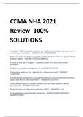 CCMA NHA 2021  Review 100%  SOLUTIONS