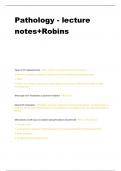 Pathology - lecture notes+Robins 