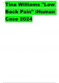 Tina Williams "Low Back Pain" iHuman Case 2024