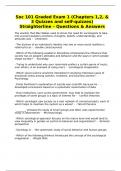 Soc 101 Graded Exam 1 (Chapters 1,2, & 3 Quizzes and self-quizzes) Straighterline – Questions & Answers