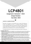 LCP4801 Assignment 2 (ANSWERS) Semester 1 2024 - DISTINCTION GUARANTEED