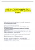  ACAS Best Practice Knowledge Exam 2 questions and answers 100% guaranteed success.