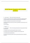   ACAS Review Questions with complete solutions.