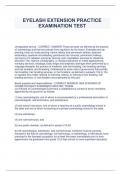 EYELASH EXTENSION PRACTICE EXAMINATION TEST