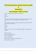 PN Comprehensive Online Practice 2023  A Questions and Answers 100% Correct