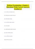 Medical Terminology Chapter 1  Questions With Correct Answers  Graded A+ 