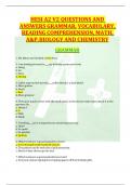HESI A2 V2 QUESTIONS AND  ANSWERS GRAMMAR, VOCABULARY, READING COMPREHENSION, MATH, A&P,BIOLOGY AND CHEMISTRY GRAMMAR