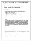 Maternal Child Nursing 5th Edition by McKinney- ISBN- 978-0323401708 TEST BANK  Chapter 04: Communicating with Children and Families  Verified 2024 Practice Questions and 100% Correct Answers with Explanations for Exam Preparation, Graded A+