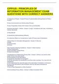 CIPP/US - PRINCIPLES OF INFORMATION MANAGEMENT EXAM QUESTIONS WITH Complete Solutions