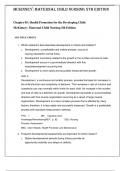 Maternal Child Nursing 5th Edition by McKinney- ISBN- 978-0323401708 TEST BANK  Chapter 05: Health Promotion for the Developing Child Verified 2024 Practice Questions and 100% Correct Answers with Explanations for Exam Preparation, Graded A+